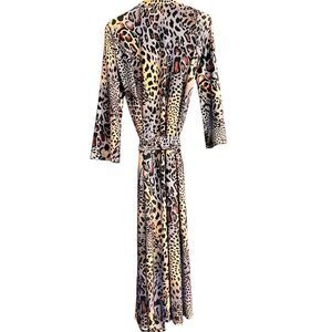 Coldesina Duster Women Leopard Prin Kimono Robe Size Small